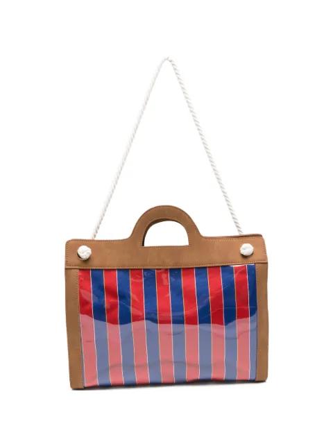 large Dalia striped tote bag by LA MILANESA