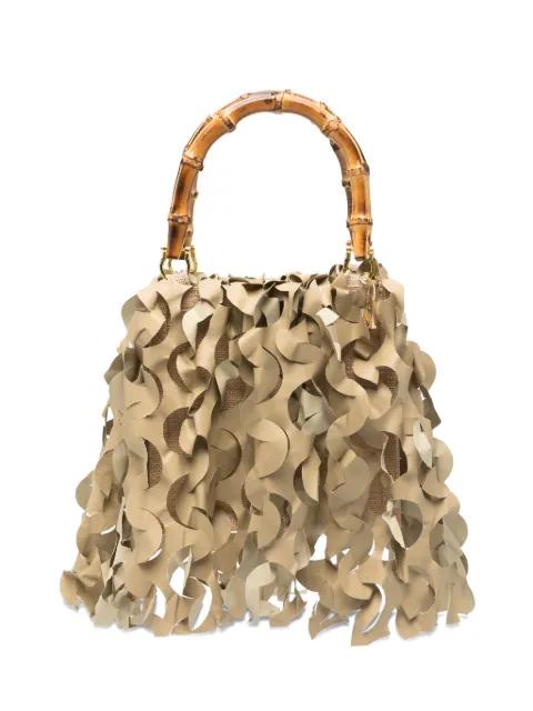 medium Oceano bamboo-handle handbag by LA MILANESA