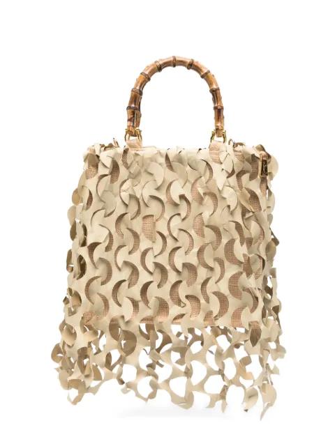 medium Oceano bamboo-handle tote bag by LA MILANESA