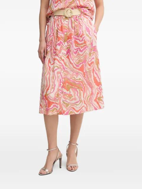 Juliette printed buttoned midi skirt by LA PETITE FRANCAISE