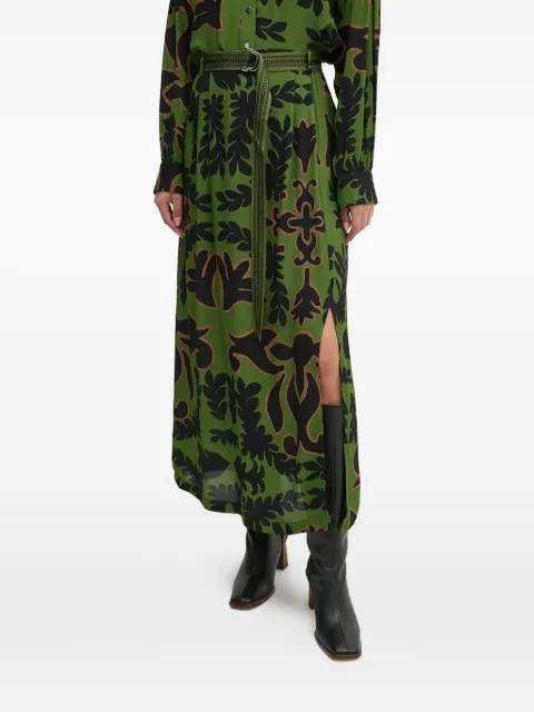 Juratoire floral-print belted maxi skirt by LA PETITE FRANCAISE