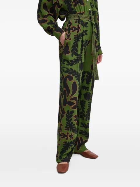 Ponctuel floral-print belted trousers by LA PETITE FRANCAISE
