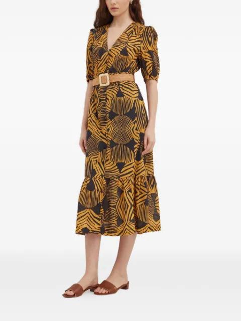 Racine V-neck abstract-print maxi dress by LA PETITE FRANCAISE