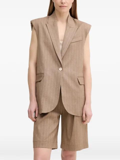 Valmy pinstripe single-breasted waistcoat by LA PETITE FRANCAISE