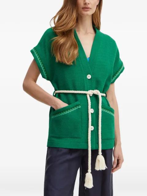 Verdict rope-belt V-neck cardigan by LA PETITE FRANCAISE