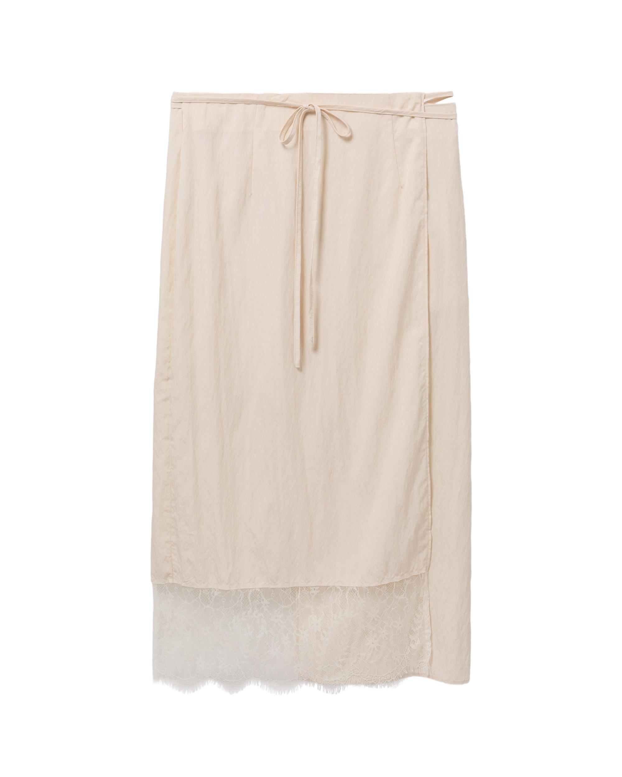 Lace-trim skirt by LA PISCINE