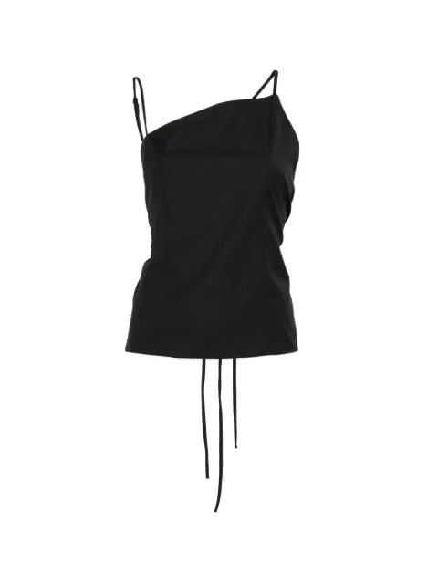 asymmetrical-neck top by LA PISCINE