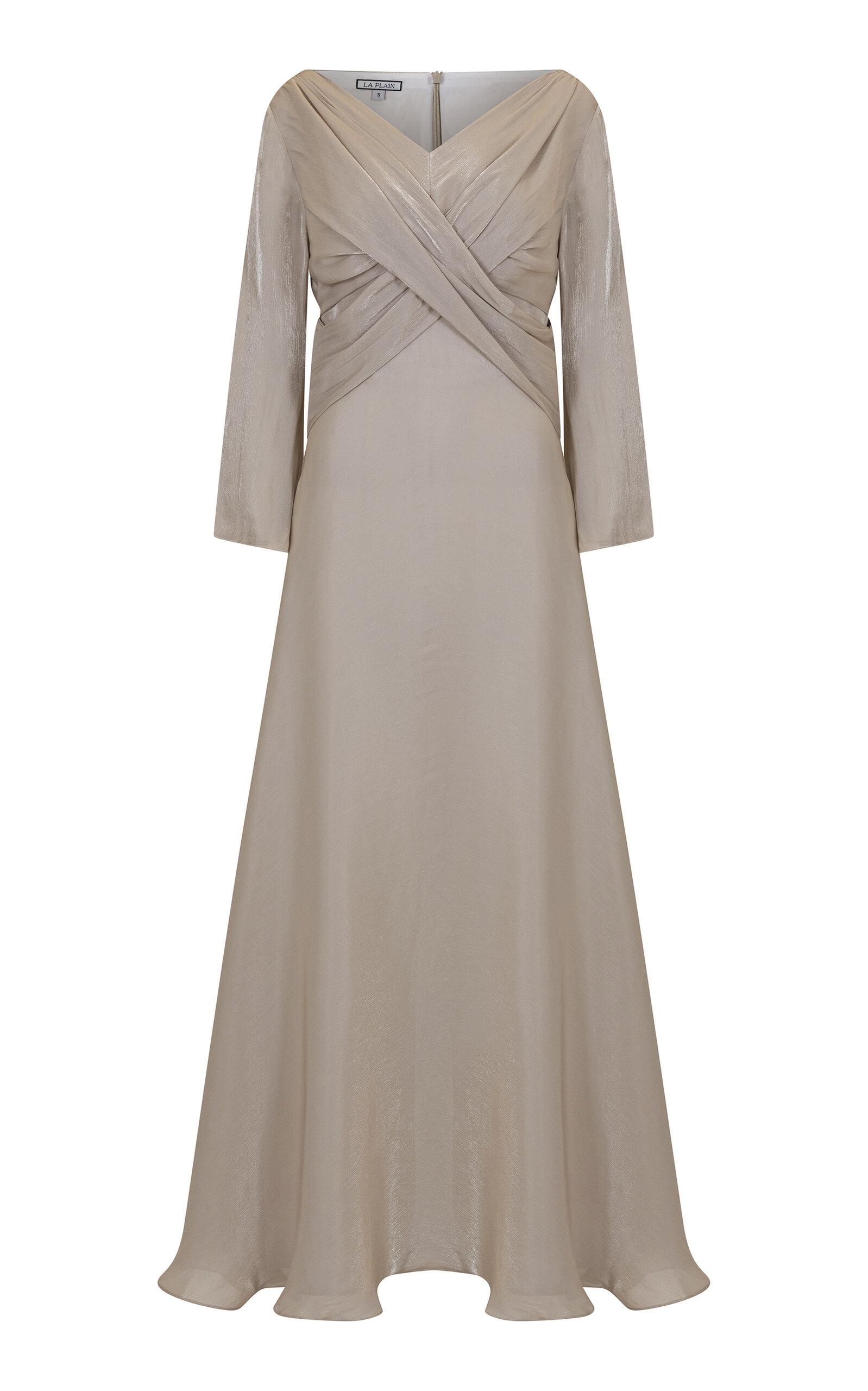 La Plain Silkwhisper Criss-Crossed Chiffon Caftan - Moda Operandi by LA PLAIN