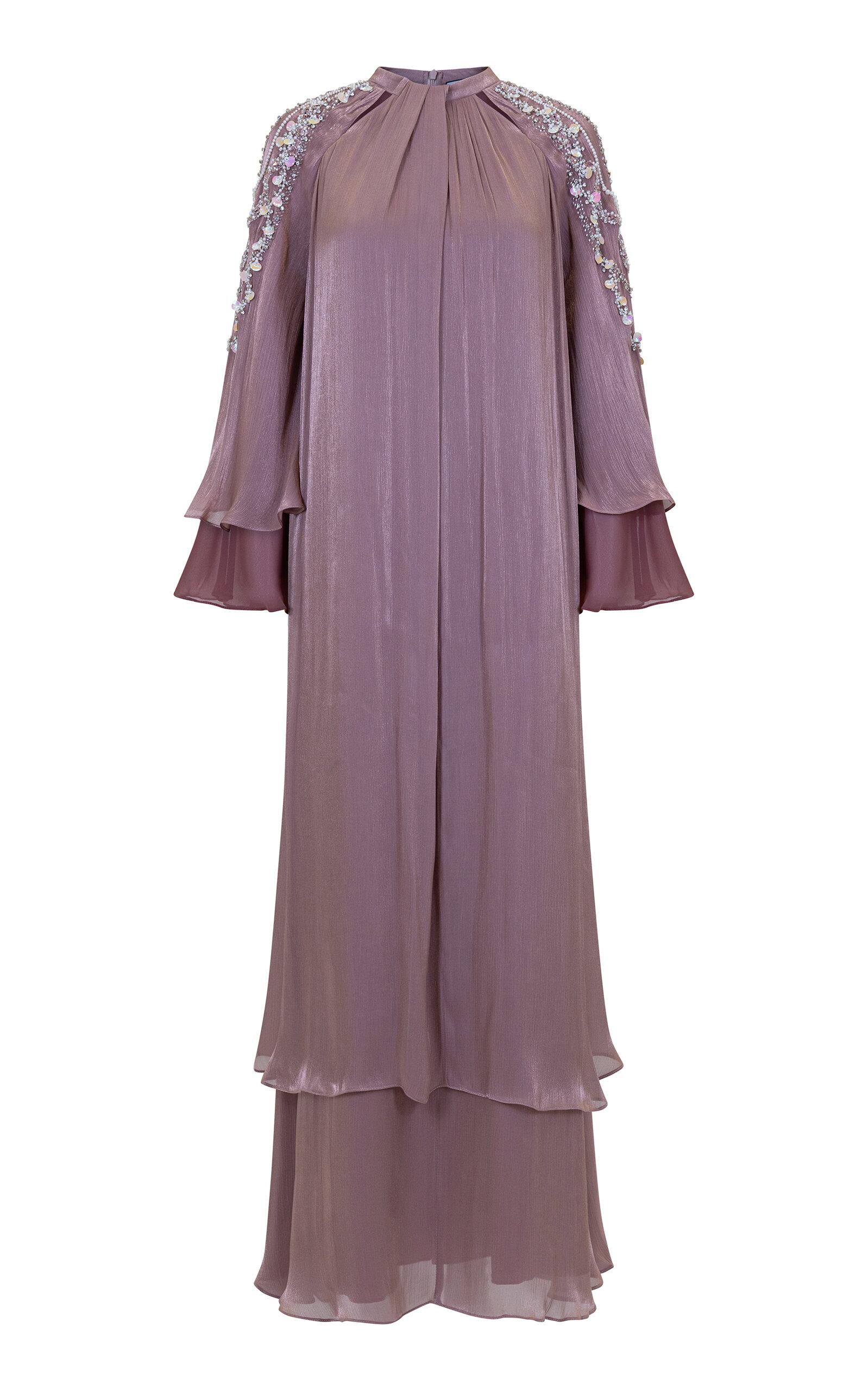 La Plain Stardrift Embellished Tiered Silk Organza Caftan - Moda Operandi by LA PLAIN