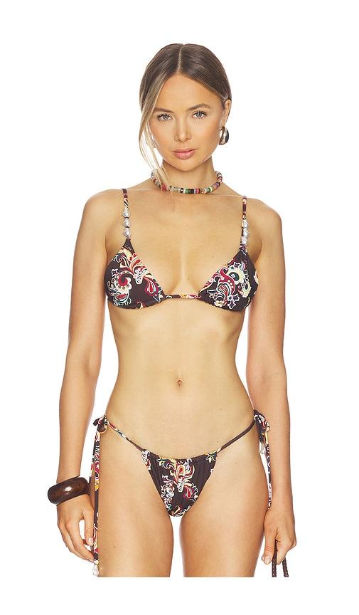 La Porte Kendall Bikini Top in Brown by LA PORTE