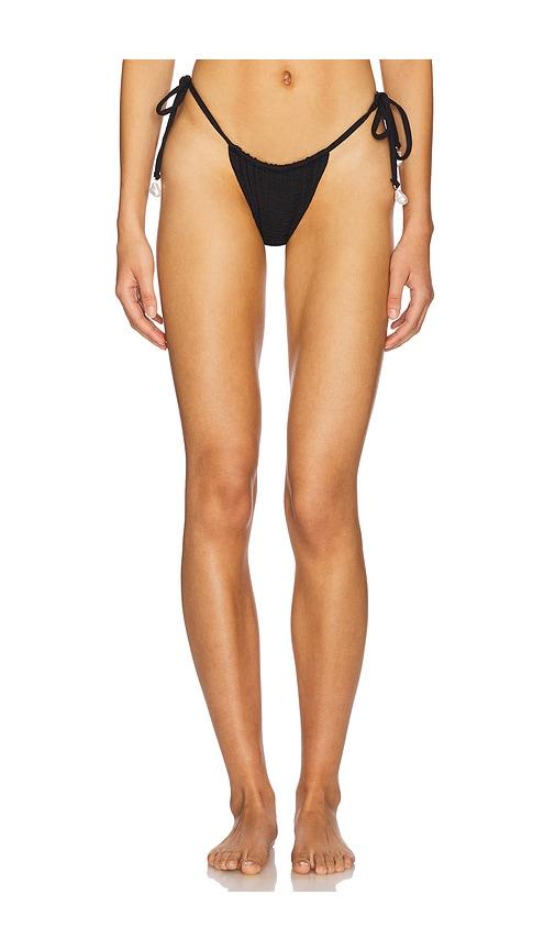 La Porte Kourtney Bikini Bottom in Black by LA PORTE