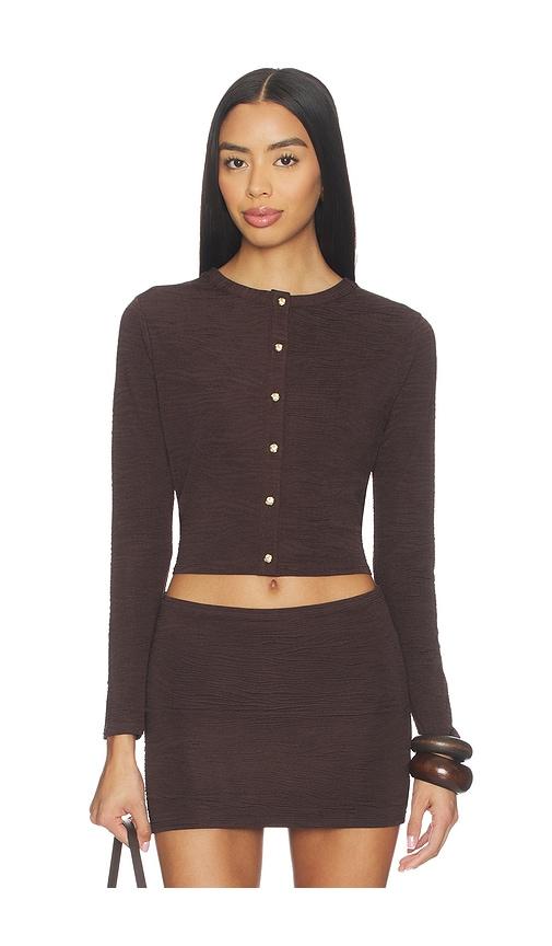 La Porte Lauren Swim Cardigan in Brown by LA PORTE