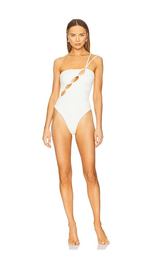 La Porte Nixy One Piece Swimsuit in White by LA PORTE