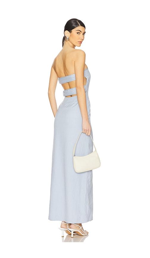 La Porte Romy Strapless Panel Back Dress in Baby Blue by LA PORTE