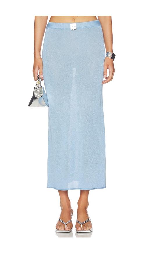 La Porte Sonya Knit Skirt in Baby Blue by LA PORTE