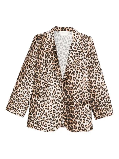 leopard-print single-breasted blazer by LA PRESTIC OUISTON leopard-print single-breasted blazer by LA PRESTIC OUISTON