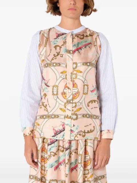 mix-print shirt by LA PRESTIC OUISTON