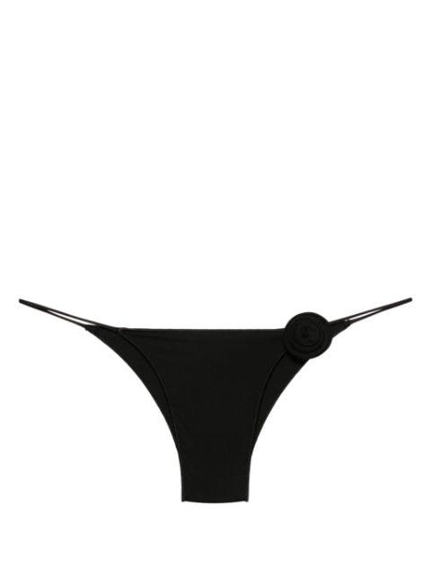 Ashar floral-appliqué bikini bottom by LA REVECHE
