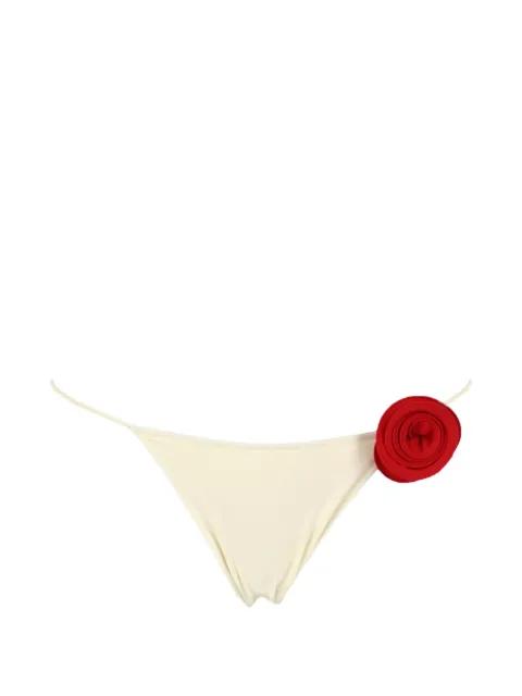 Ashar floral-appliqué bikini bottoms by LA REVECHE