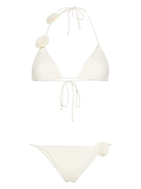 Ashar floral-appliqué bikini set by LA REVECHE