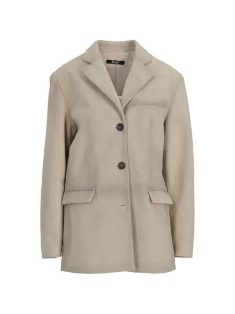 button suede jacket by LA ROSE