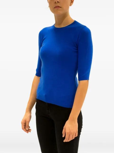 crew-neck cashmere T-shirt by LA ROSE