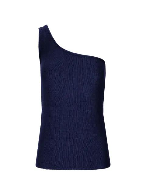 one-shoulder knitted top by LA ROSE