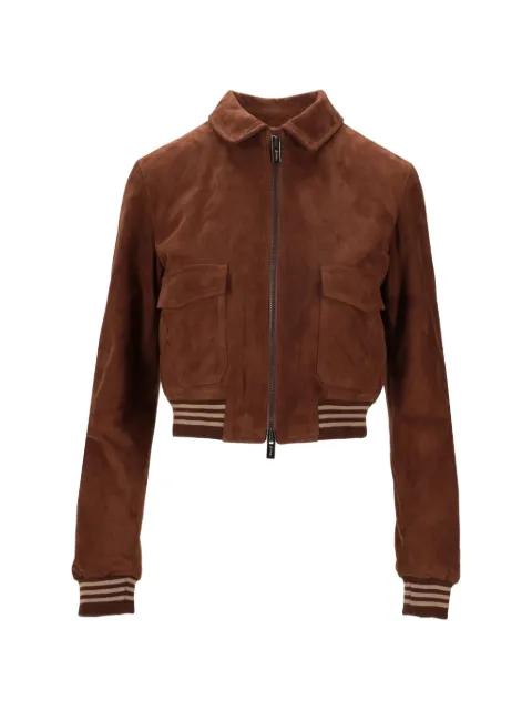 suede front-pockets jacket by LA-ROSE