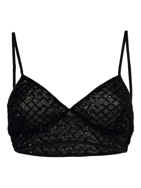 sequin-embellished bralette-style top by LA SEMAINE