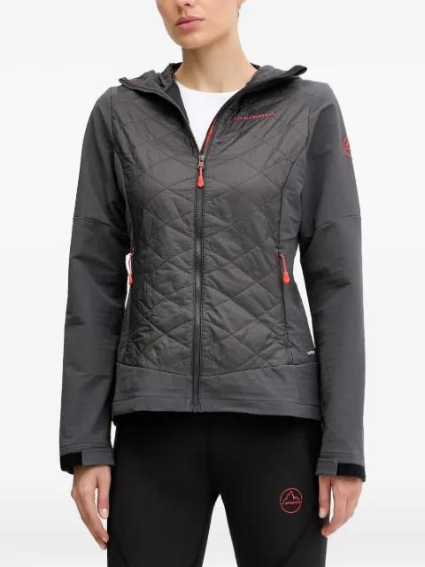 diamond-design hoodied performance jacket by LA SPORTIVA