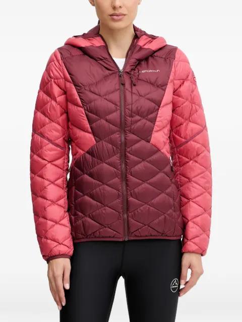 hoodied quilted-design jacket by LA SPORTIVA