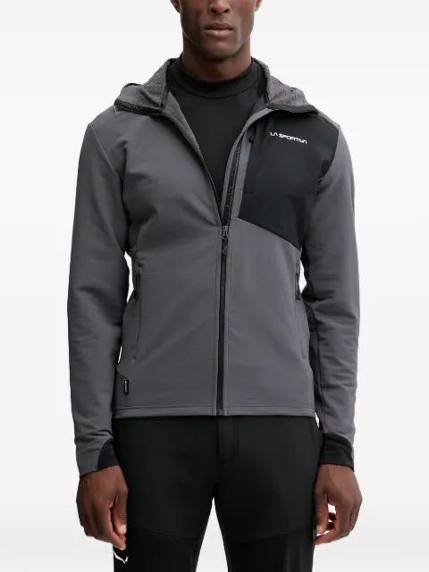 logo-print hoodied performance jacket by LA SPORTIVA