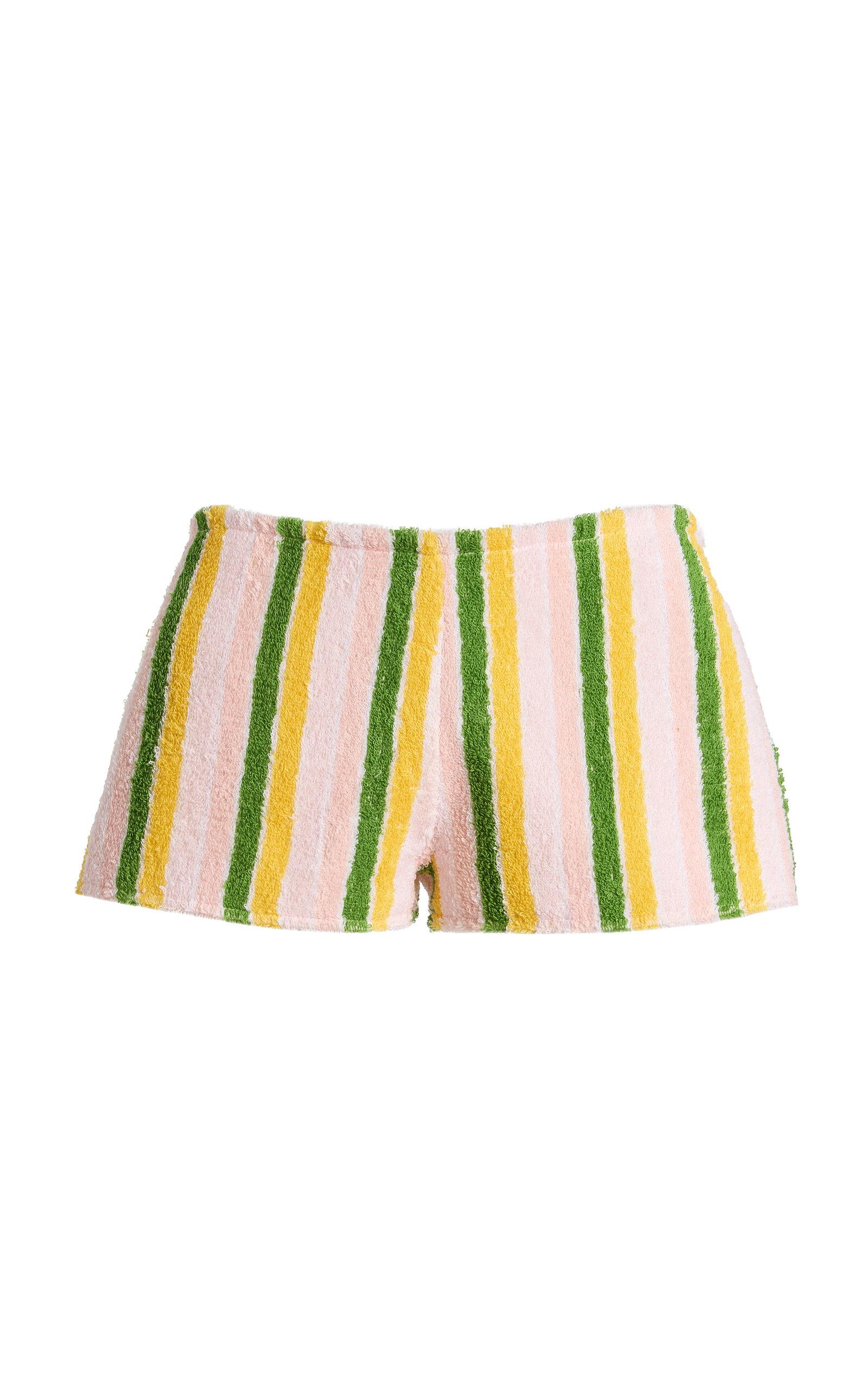 LA VESTE Exclusive Harbor Striped Cotton Mini Shorts - Moda Operandi by LA VESTE