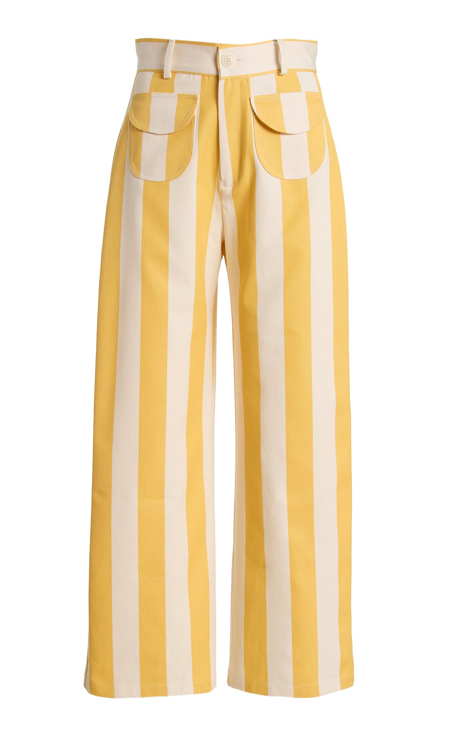 LA VESTE Exclusive Parasol Cotton Straight-Leg Pants - Moda Operandi by LA VESTE