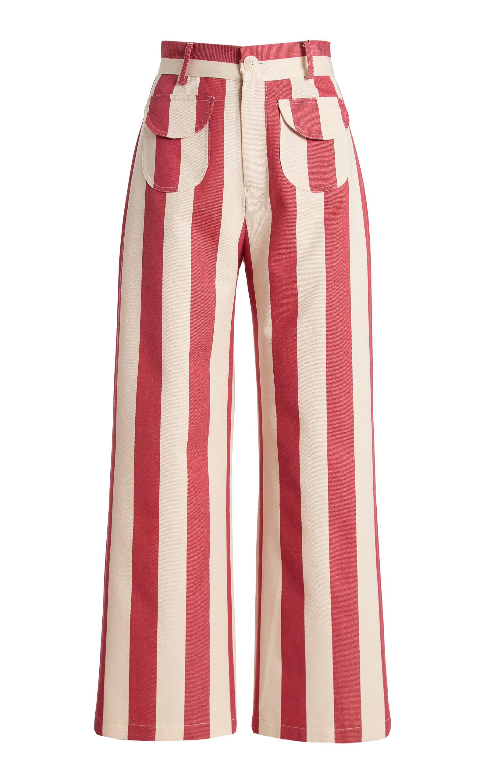 LA VESTE Exclusive Parasol Cotton Straight-Leg Pants - Moda Operandi by LA VESTE