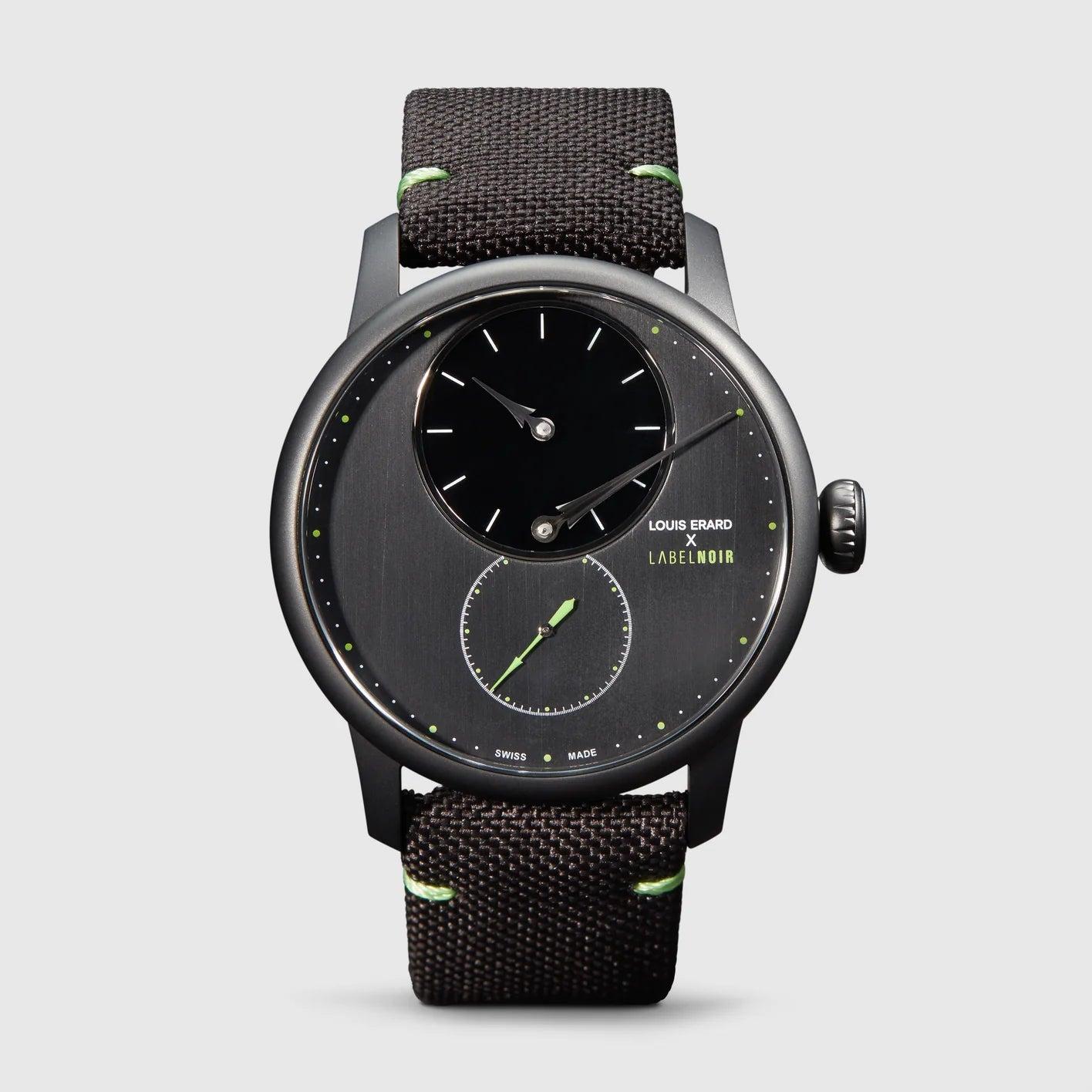 Label Noir - Louis Erard Le Regulateur Watch - (Black) by LABEL NOIR
