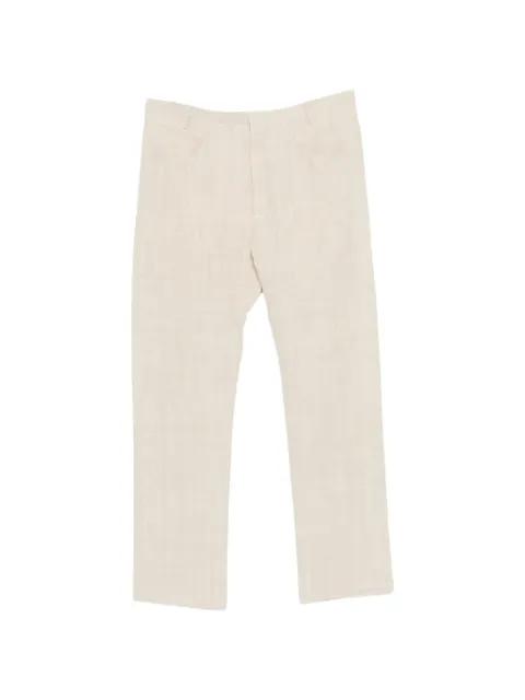 linen chino trousers by LABEL UNDER CONSTRUCTION