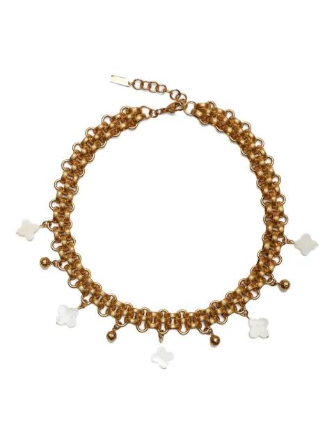 Mia clover-embellished chain necklace by LABELLED JEWELLERY