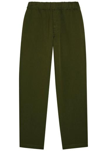 Tapered-leg cotton trousers by LABO.ART