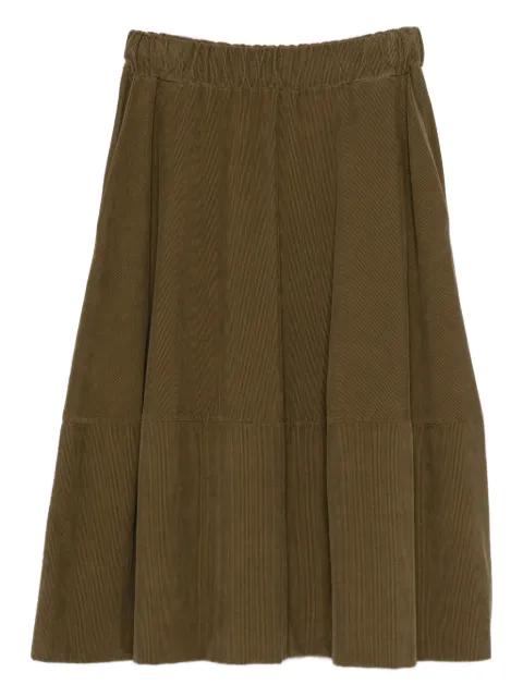 corduroy elasticated-waist skirt by LABO ART