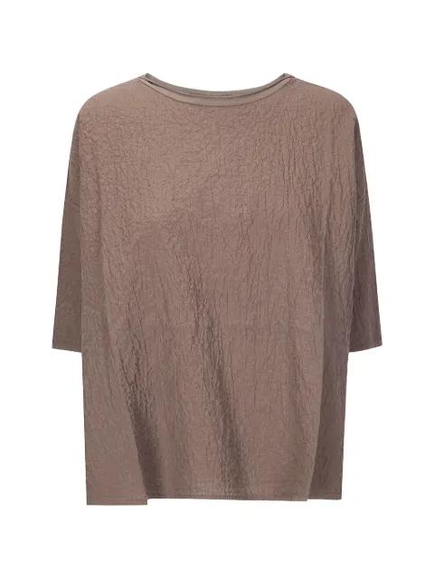 crepe-effect T-shirt by LABO ART
