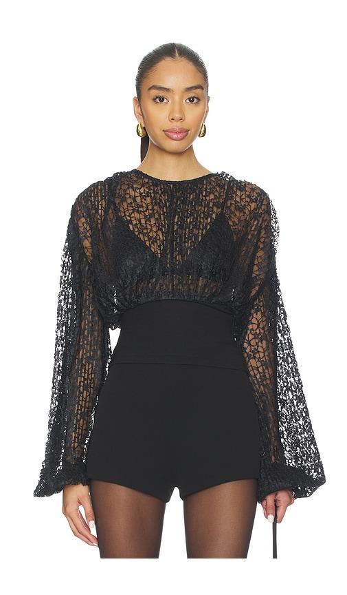L'Academie Abri Top in Black by L'ACADEMIE