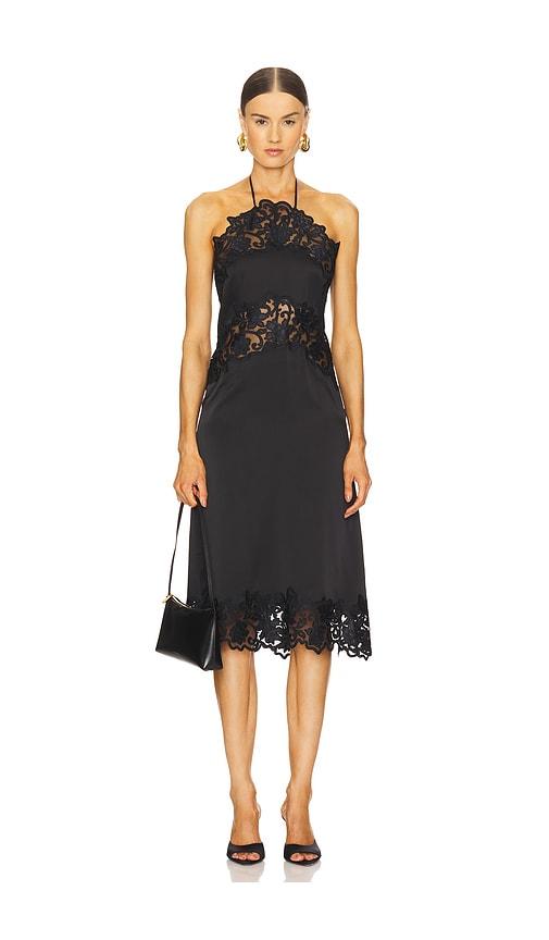 L'Academie Adira Midi Dress in Black by L'ACADEMIE