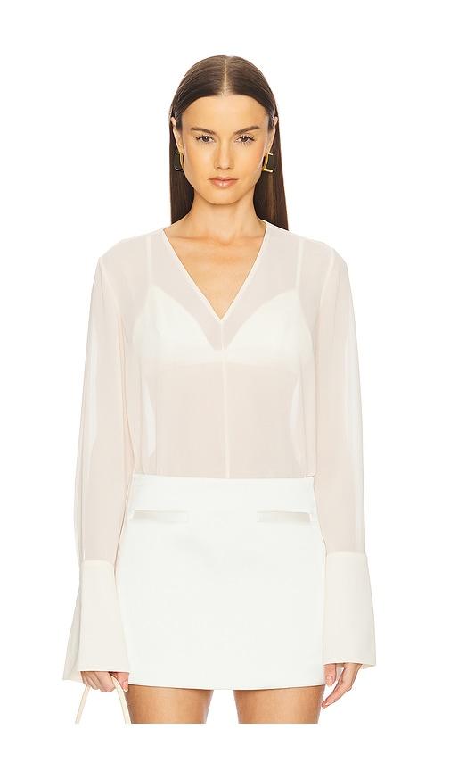 L'Academie Alina Blouse in Beige by L'ACADEMIE