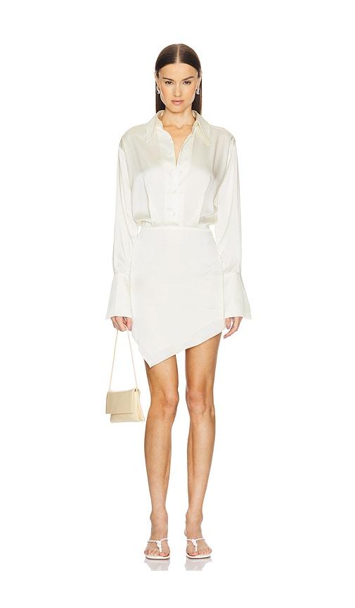 L'Academie Aurelie Mini Dress in Ivory by L'ACADEMIE