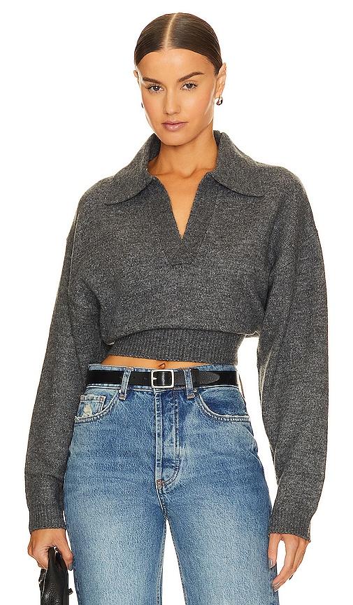 L'Academie Azaria Sweater in Charcoal by L'ACADEMIE