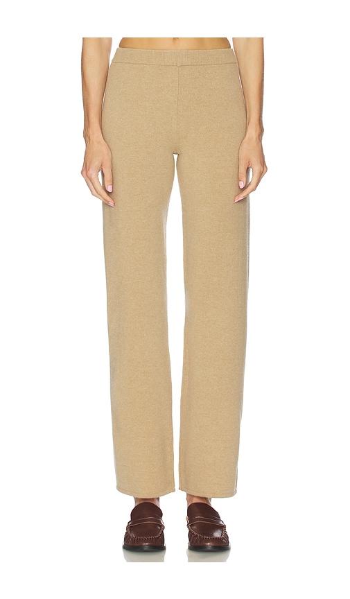 L'Academie Berke Knit Pant in Brown by L'ACADEMIE
