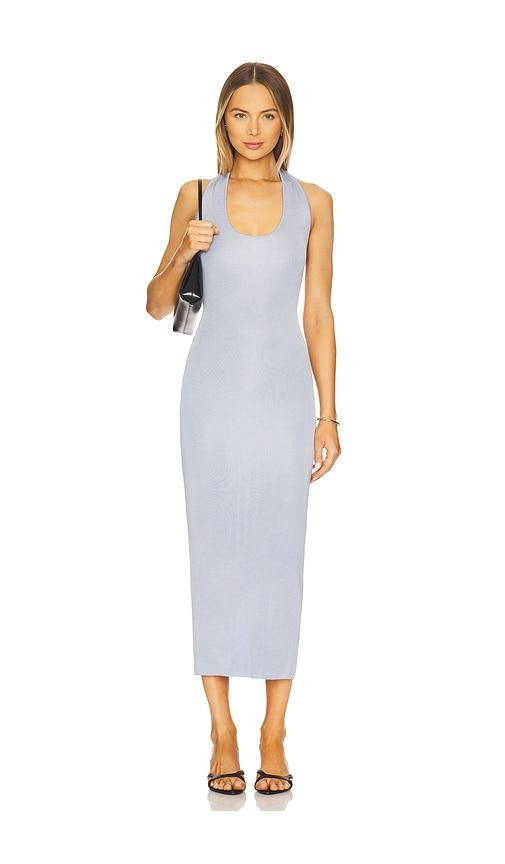 L'Academie Camryn Midi Knit Dress in Baby Blue by L'ACADEMIE
