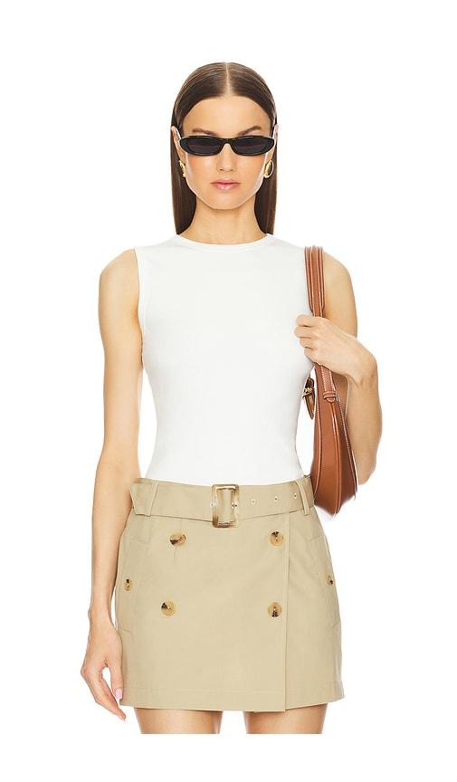L'Academie Caresse Tank in White by L'ACADEMIE