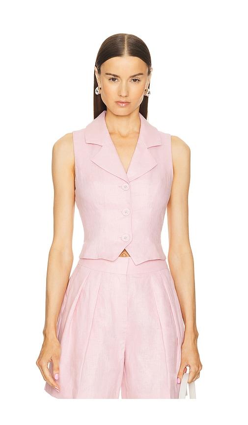 L'Academie Carinne Vest Top in Blush by L'ACADEMIE